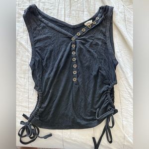 POL side tie tank top